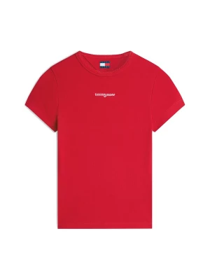 Obrázek produktu Tommy Jeans Tričko 'Logo Slim' krémová / krvavě červená