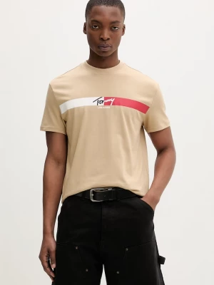 Obrázek produktu Tommy Jeans tričko pánské bavlněné béžová