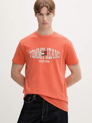 Obrázek produktu Tommy Jeans tričko pánské bavlněné oranžová