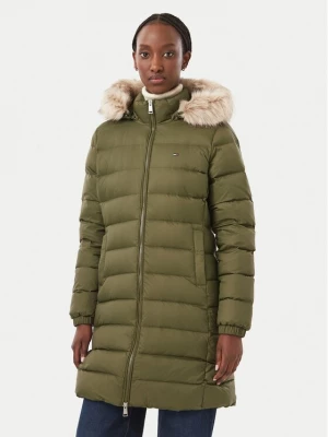 Obrázek produktu Tommy Jeans Vatovaná bunda Essential DW0DW18864 Tmavě zelená Slim Fit