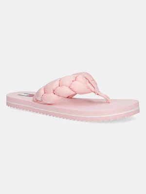 Obrázek produktu Tommy Jeans žabky dámské BRAIDED THONG BEACH SANDAL růžová