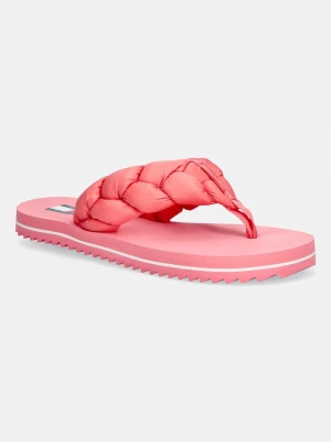 Obrázek produktu Tommy Jeans žabky dámské BRAIDED THONG BEACH SANDAL růžová
