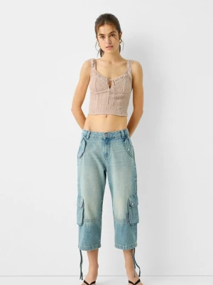 Obrázek produktu Top Bershka skvrnitě hnědá