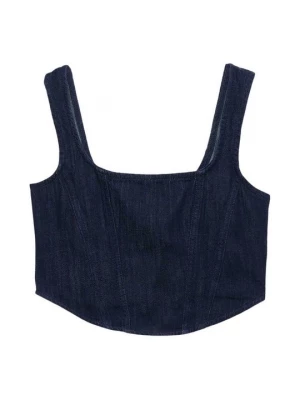 Obrázek produktu Top PULL&BEAR tmavomodrý denim