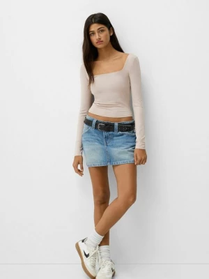 Obrázek produktu Top s dlouhým rukávem Bershka kamenná