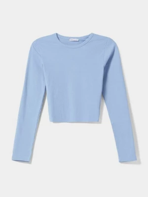 Obrázek produktu Top s dlouhým rukávem Bershka světle modrá