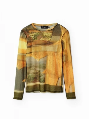 Obrázek produktu Top s dlouhým rukávem Desigual žlutá