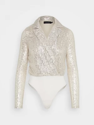 Obrázek produktu Top s dlouhým rukávem In The Style stříbrná barva