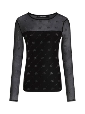 Obrázek produktu Top s dlouhým rukávem KARL LAGERFELD černá