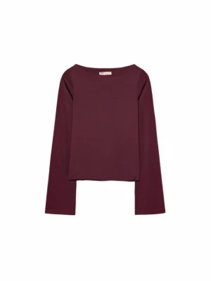 Obrázek produktu Top s dlouhým rukávem Stradivarius bordeaux