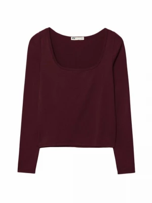 Obrázek produktu Top s dlouhým rukávem Stradivarius bordeaux