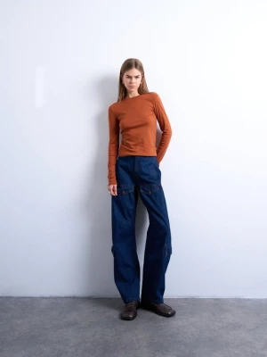 Obrázek produktu Top s dlouhým rukávem Topshop hnědá