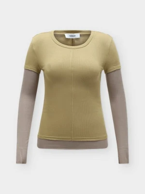 Obrázek produktu Top s dlouhým rukávem Topshop khaki