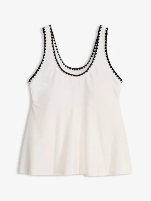 Obrázek produktu Top tankini z haftem BonPrix biały