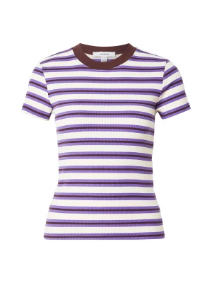 Obrázek produktu TOPSHOP Tričko 'SALLY' čokoládová / fialkově modrá / bílá