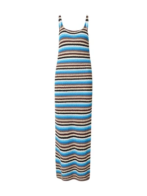 Obrázek produktu TOPSHOP Úpletové šaty 'CAJSA' krémová / nebeská modř / čokoládová / černá