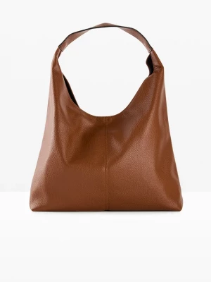 Obrázek produktu Torba typu shopper o fakturze groszkowanej skóry BonPrix brązowy