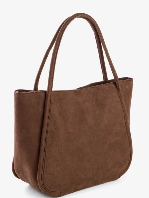 Obrázek produktu Torebka typu shopper z imitacji skóry welurowej BonPrix brązowy