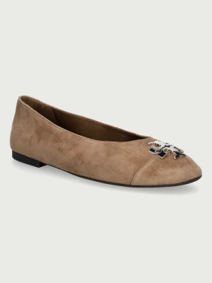 Obrázek produktu Tory Burch baleríny semišové Charlie Ballet béžová