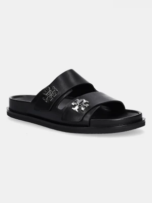 Obrázek produktu Tory Burch Kožené pantofle T Lock Sport Slide černá
