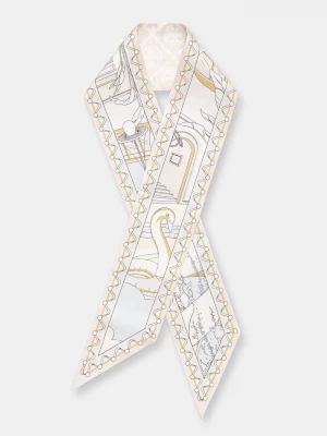 Obrázek produktu Tory Burch malý hedvábný šátek béžová