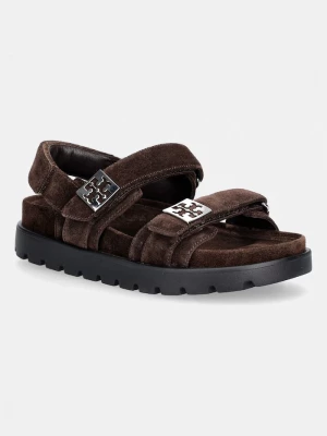 Obrázek produktu Tory Burch sandály dámské semišové Mellow Sport Sandal hnědá