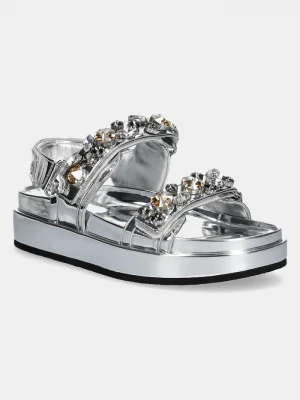 Obrázek produktu Tory Burch Sandály Tory Burch Kira Embellished Sport Sandal stříbrná