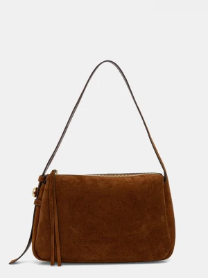 Obrázek produktu Tory Burch Semišová kabelka Tory Burch Romy Suede Shoulder hnědá