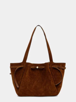 Obrázek produktu Tory Burch Semišová kabelka Tory Burch Romy Suede Tote hnědá