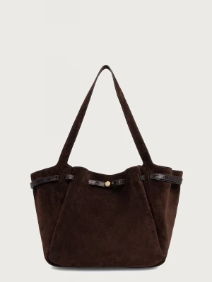 Obrázek produktu Tory Burch tote taška dámská semišová Romy hnědá