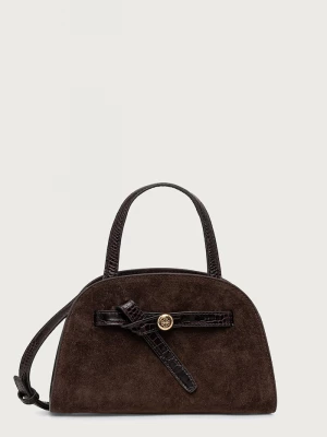 Obrázek produktu Tory Burch tote taška dámská semišová Romy Small Bauletto hnědá