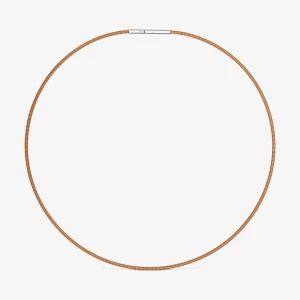 Obrázek produktu Tous - Náhrdelník O Tloušťce 2 Mm Z Oranžový Ip Oceli Mesh Tube -