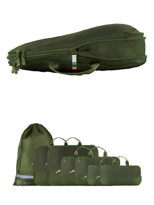 Obrázek produktu TRAVEL DUDE Cestovní taška 'Packing Cubes Set 7 Teilig mit Kompression, Packwürfel, Packtaschen Set für Rucksack & Koffer' tmavě zelená