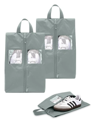 Obrázek produktu TRAVEL DUDE Cestovní taška 'Schuhtaschen Set 2 Teilig aus recycelten Plastikflaschen, Schuhbeutel Organizer' stříbrně šedá