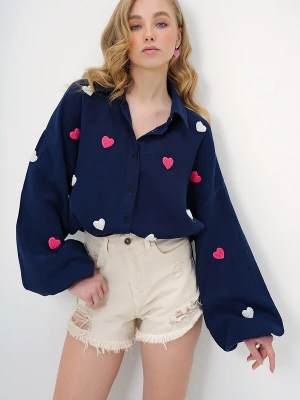 Obrázek produktu Trend Alaçatı Stili Halenka indigo / pink / bílá