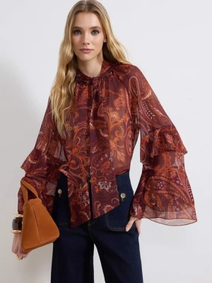Obrázek produktu Trendyol Halenka rezavě červená / burgundská červeň / offwhite