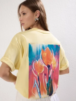 Obrázek produktu Trendyol Oversized tričko královská modrá / světle žlutá / oranžová / černá