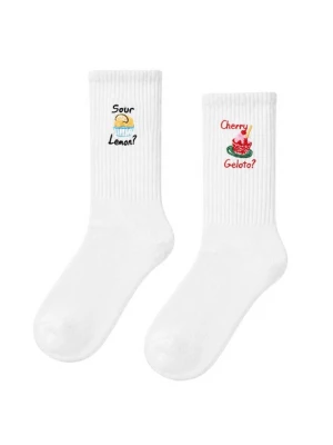 Obrázek produktu Trendyol Ponožky žlutá / jasně červená / černá / bílá
