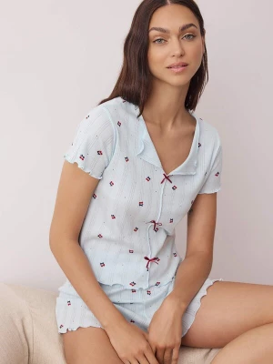 Obrázek produktu Trendyol Pyžamo námořnická modř / světlemodrá / bordó