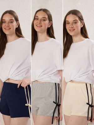 Obrázek produktu Trendyol Pyžamové kalhoty béžová / námořnická modř / šedá