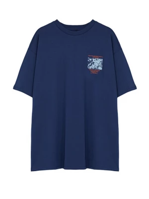 Obrázek produktu Trendyol Tričko námořnická modř / světlemodrá / oranžová