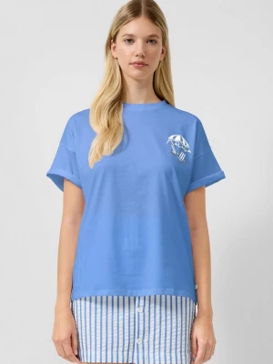 Obrázek produktu Tričko oversize s potiskem na zádech QS modrá