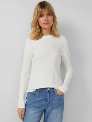 Obrázek produktu Tričko s dlouhým rukávem Slim Fit / elastický žebrový materiál s.Oliver krémová