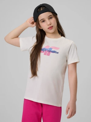 Obrázek produktu 4F T-shirt regular s potiskem dívčí - bílý