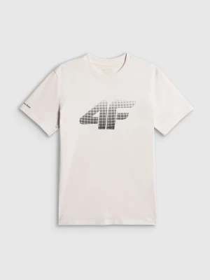 Obrázek produktu T-shirt regular s potiskem pánské - bílé 4F