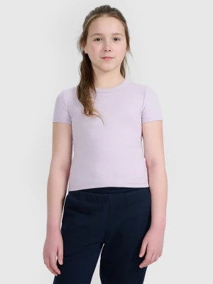 Obrázek produktu Crop top slim s potiskem dívčí - fialový 4F