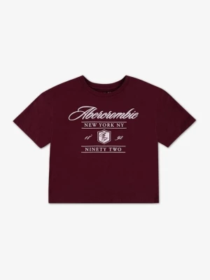 Obrázek produktu Triko s potiskem Abercrombie & Fitch tmavě červená