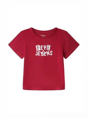 Obrázek produktu Triko s potiskem Pepe Jeans tmavě červená
