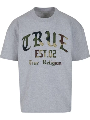 Obrázek produktu True Religion Tričko 'Forest Camo' béžová / šedý melír / tmavě zelená / černá