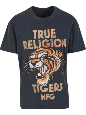 Obrázek produktu True Religion Tričko 'MFG Tiger' šedá / oranžová / bílá